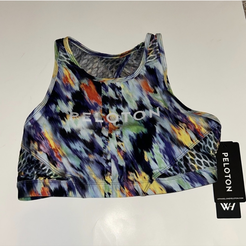 NWT WITH Women’s High Neck Peloton Bra 2.0 Composite Color.